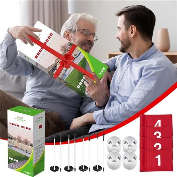 Golf Flagstick Mini, Putting Green Flag for Yard, All 3 Feet, Double-Sided - Picture 6 of 7